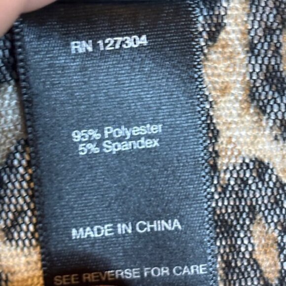 Ali Miles Cardigan Blouse Women's Size Petite‎ Small Cheetah Open Front - Picture 4 of 4